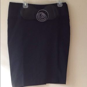 Max & K black skirt with built on belt size Med